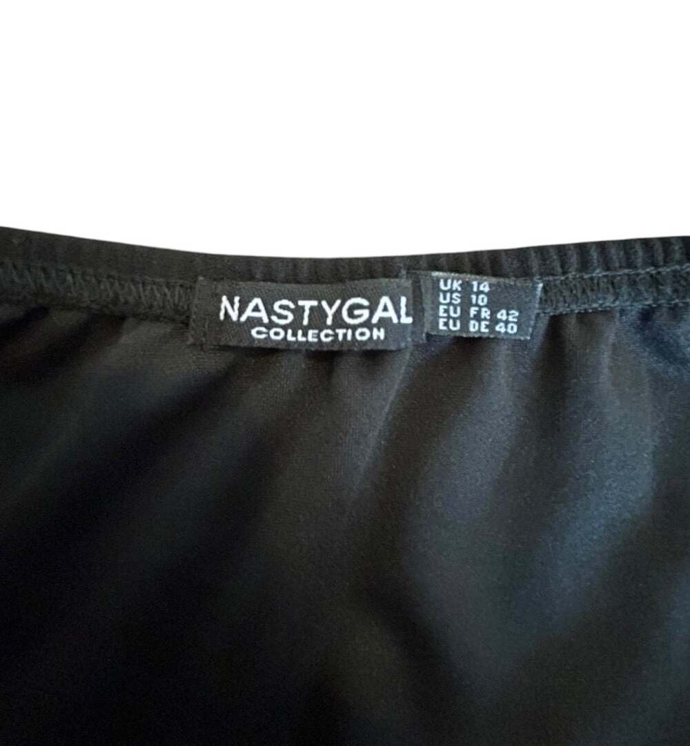 Nasty Gal Collection Black Sleeveless Wide Leg Jumpsuit - Picture 3 of 6